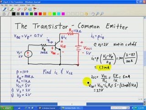Transistor Amplifier Tutorial - Common Emitter Circuit