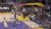NBA Kobe Bryant gets up and tosses this Brian Skinner shot i