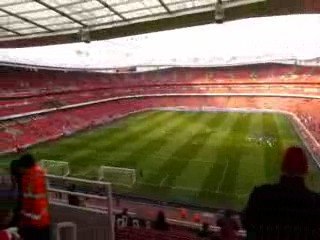 Vu derrière les buts avant West Ham