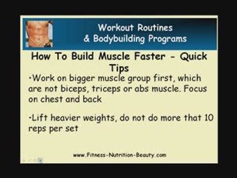 Build Fast Muscle - Tips For Quicker Success