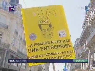 Manif du 19 mars 2009 : reportage de France Centre