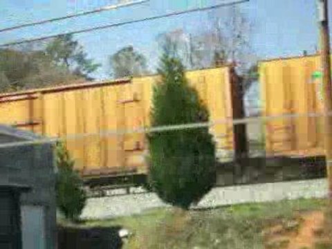 Chasing freight train in acworth