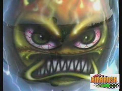 Airbrushing helmets (famous softball players) airbrush ba...