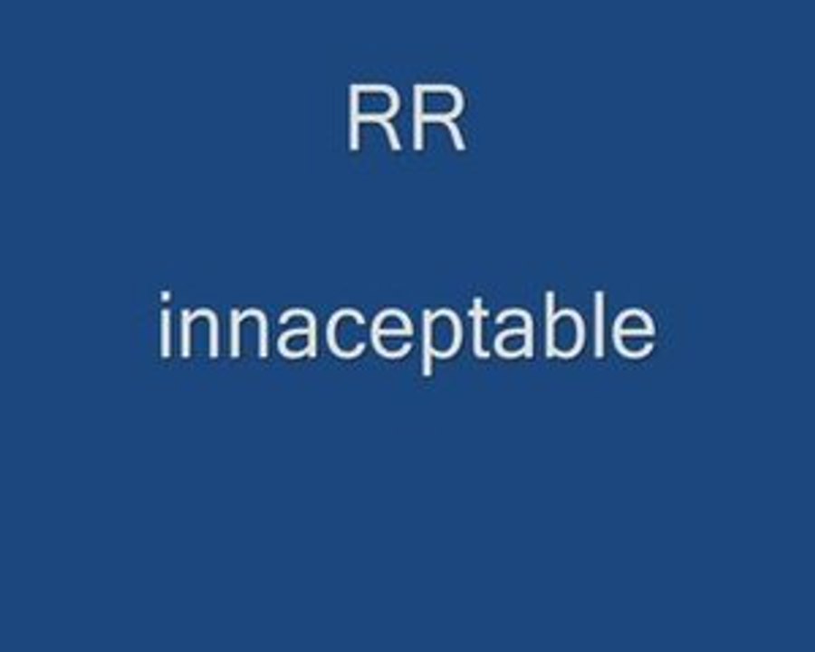 RR innaceptable