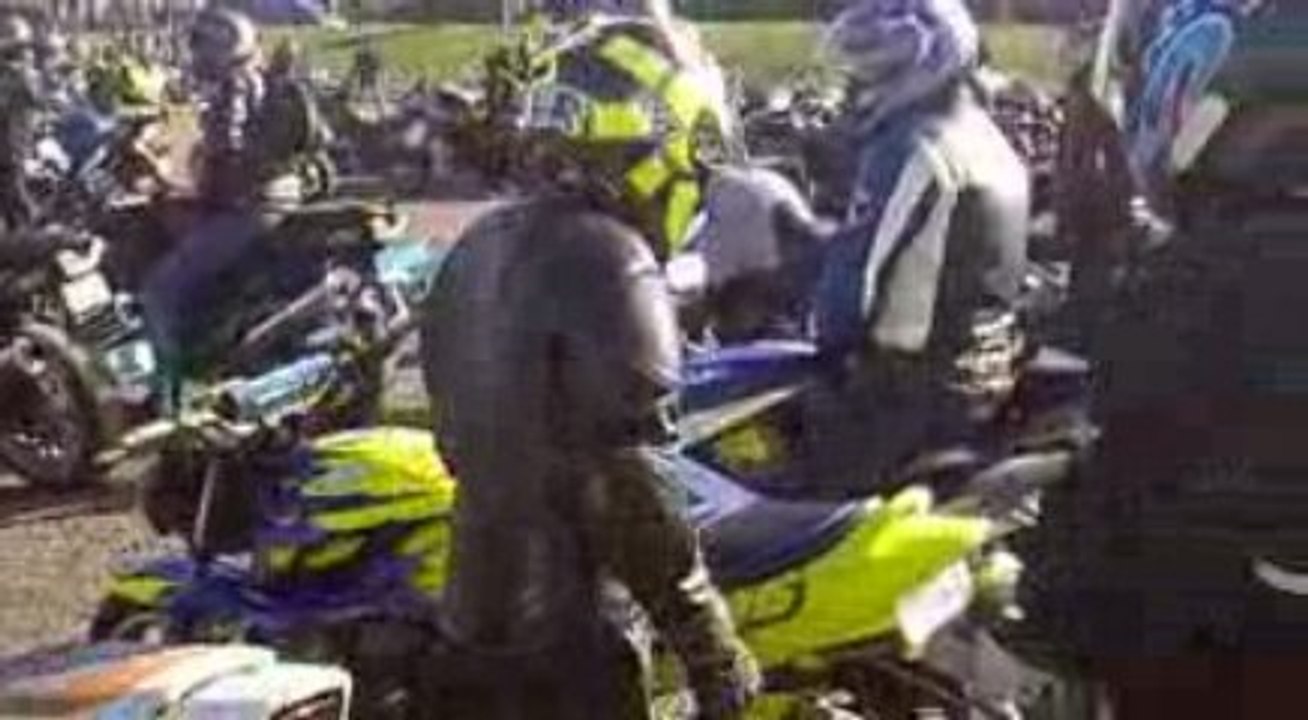 manif moto Alencon 21 mars 2009