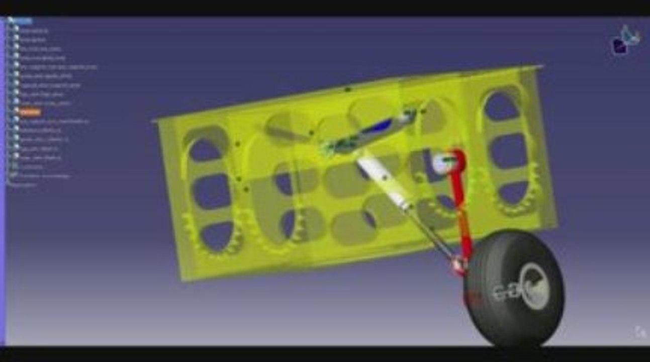 train d'attérissage catia