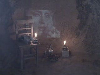 Self Portrait with Vanitas cave projection