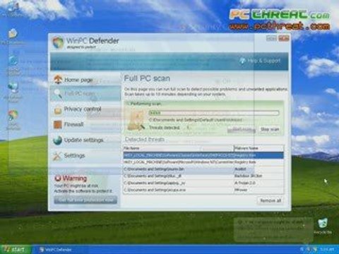 WinPC Defender removal information