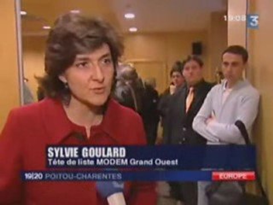 Sylvie Goulard, B. Joncour & MODEM Poitou-Ch FR3 25/03/09