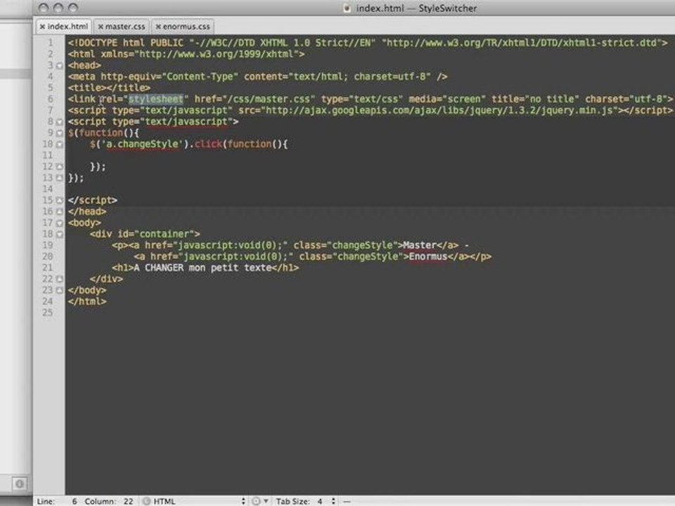 Changer le style CSS de son site avec jQuery