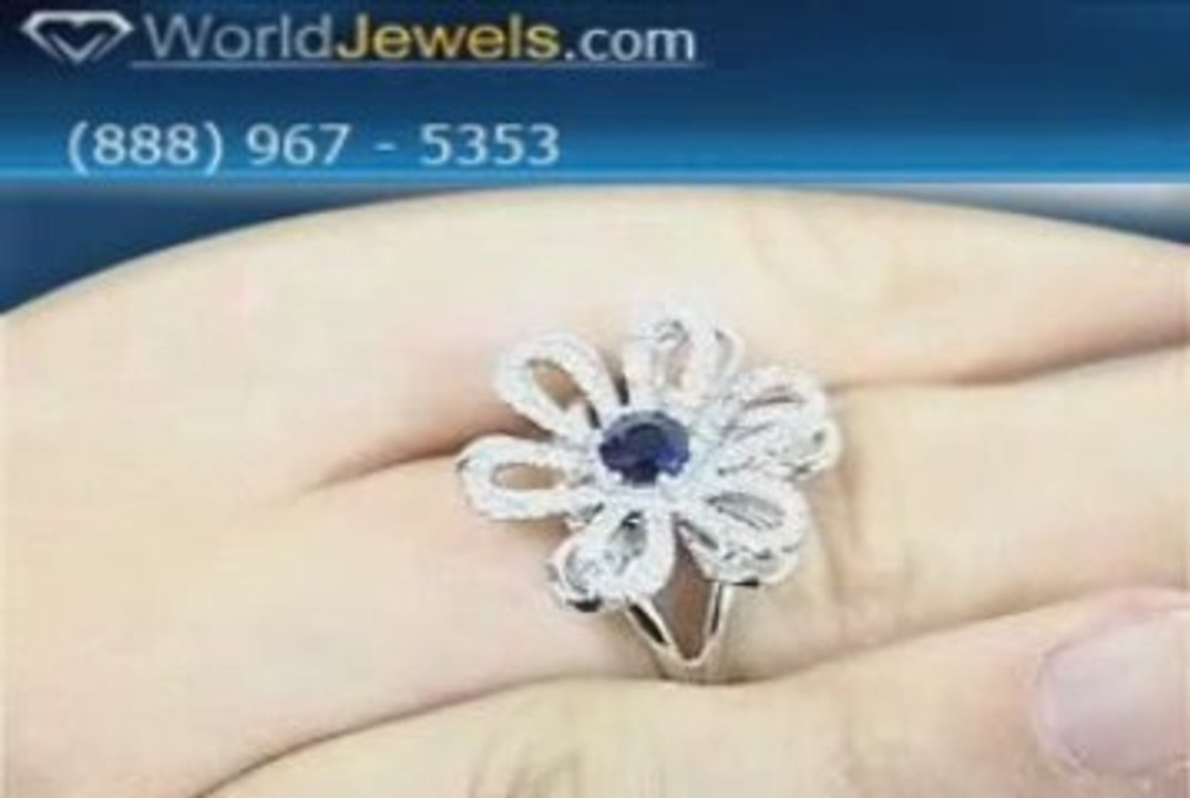 1/2 Carat Diamond & Sapphire Ring NR-050