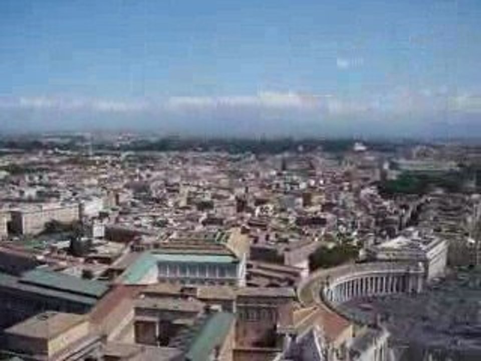 Vue sur Rome depuis la Basilique St Pierre