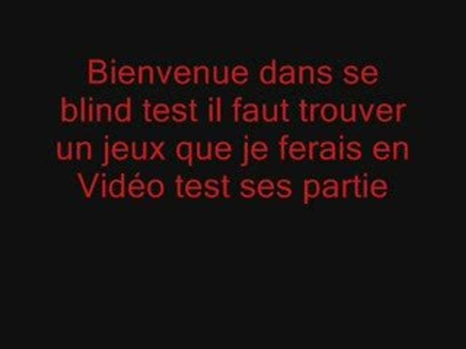 Blind Test n°1