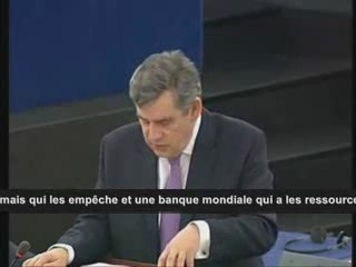 Gordon Brown appelle à un ordre UE-US global (Parl Européen)