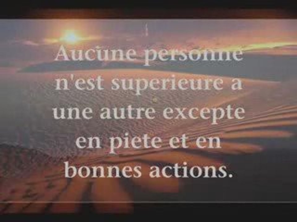 Islam - Le dernier sermon du Prophete (saws)