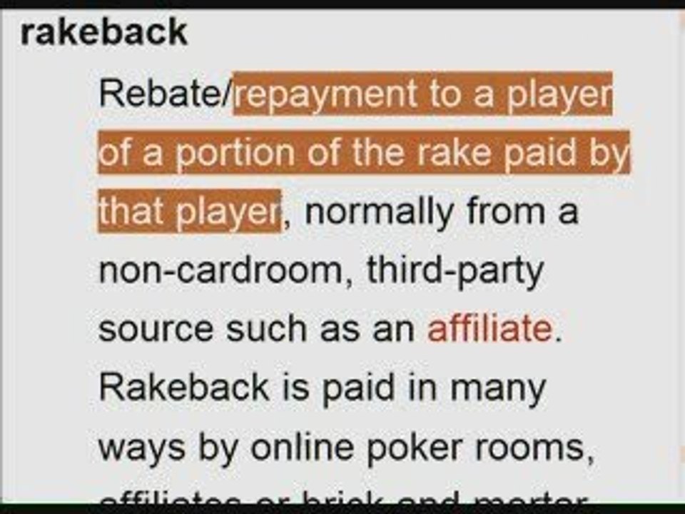 Rakeback Explained