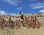 Vol helico Flight sim x au grand canyon