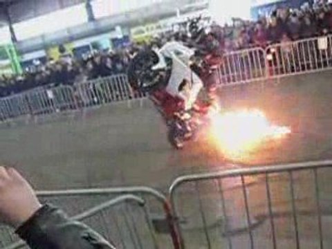 roue arrière moto Freestyle shows lanester 2009