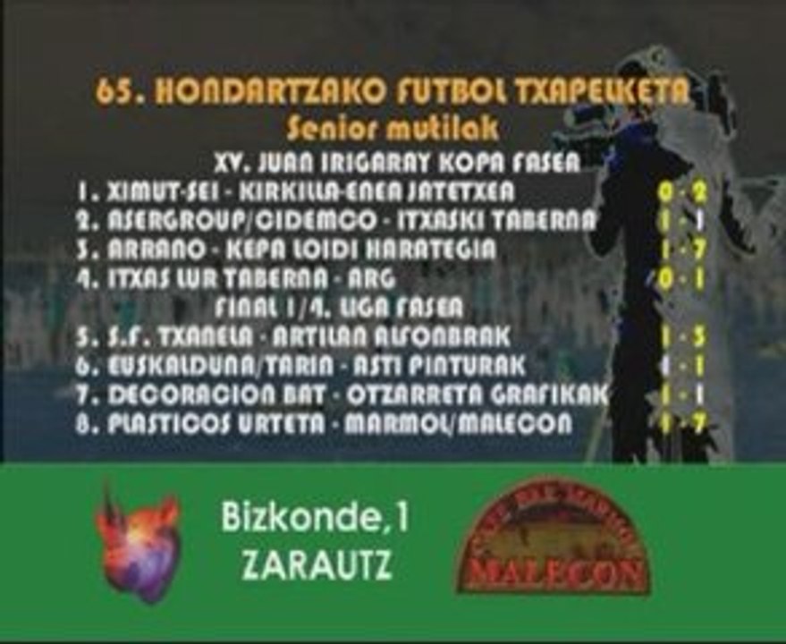 Plaiero final laurdenak