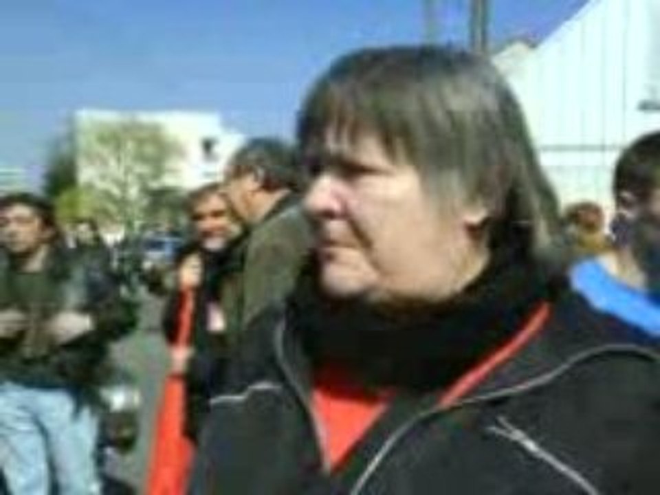 manif chatellerault venue de Sarkozy