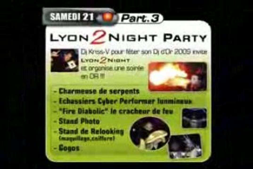 Lyon2night Party & fête du dj d'Or du résident Dj Kriss-V