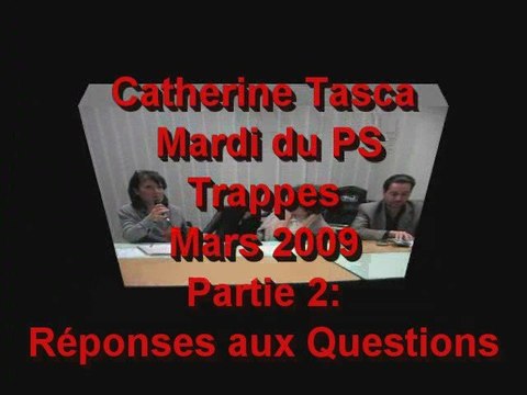 Catherine Tasca Culture Débat mardi du PS Trappes Mars 2009
