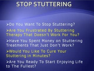 Stop Stuttering