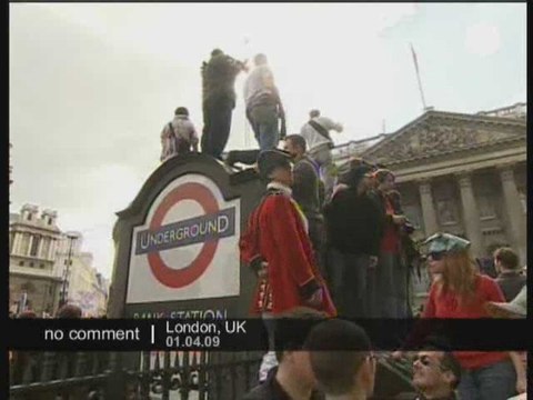 Manifestations contre le G20, à Londres.