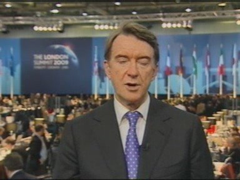 G20 Summit: Update on talks from Lord Mandelson