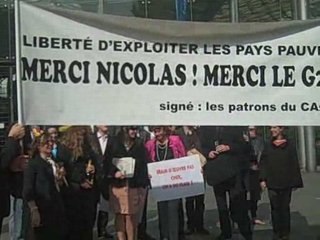 Manif d'Oxfam/CCFD contre les paradis fiscaux