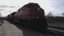 BNSF #4680 & a Unit Grain Train