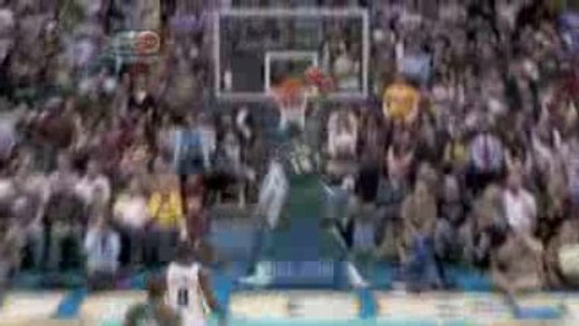 NBA Carmelo Anthony creates the steal and finishes with the