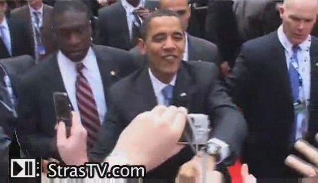 Barrack, Michèle Carla et Nicolas à Strasbourg OTAN 2009