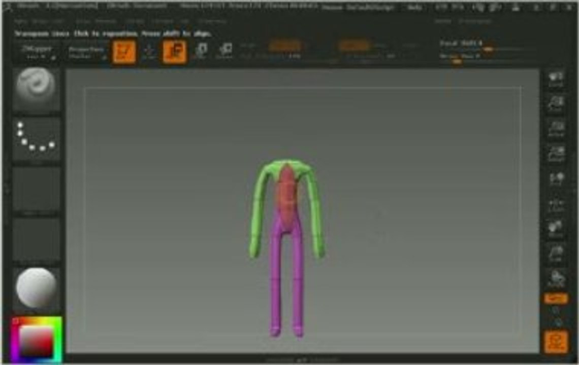 ZSphere Humanoid  ZBrush Tutorials ZClassroom.com