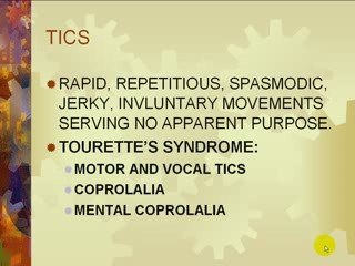DISTURBANCES IN MOTOR ASPECTS OF BEHAVIOR