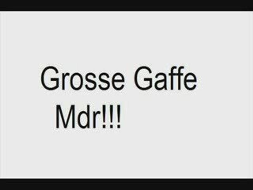 Grosse gaffe a la radio