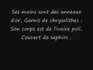 MHMD en hébreu (MoHaMaD/MaHaMaD) dans le Cantique des Cantiq