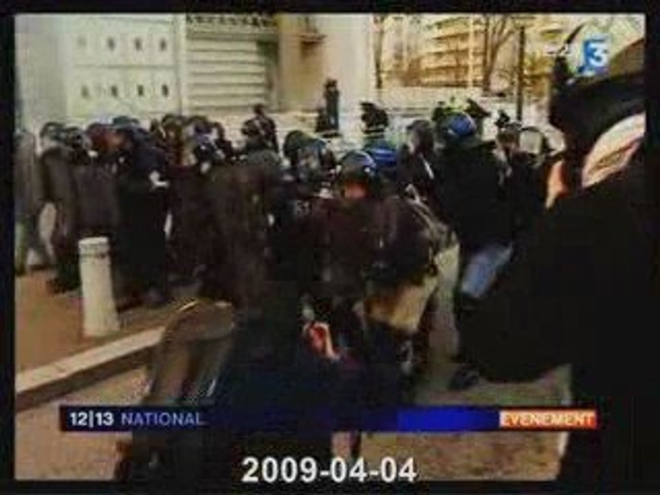 Sarko US OTAN Strasbourg avant la manif