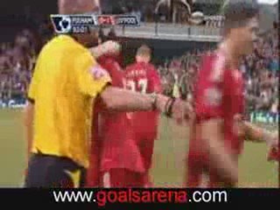 Fulham 0 1 Liverpool  benayoun goal