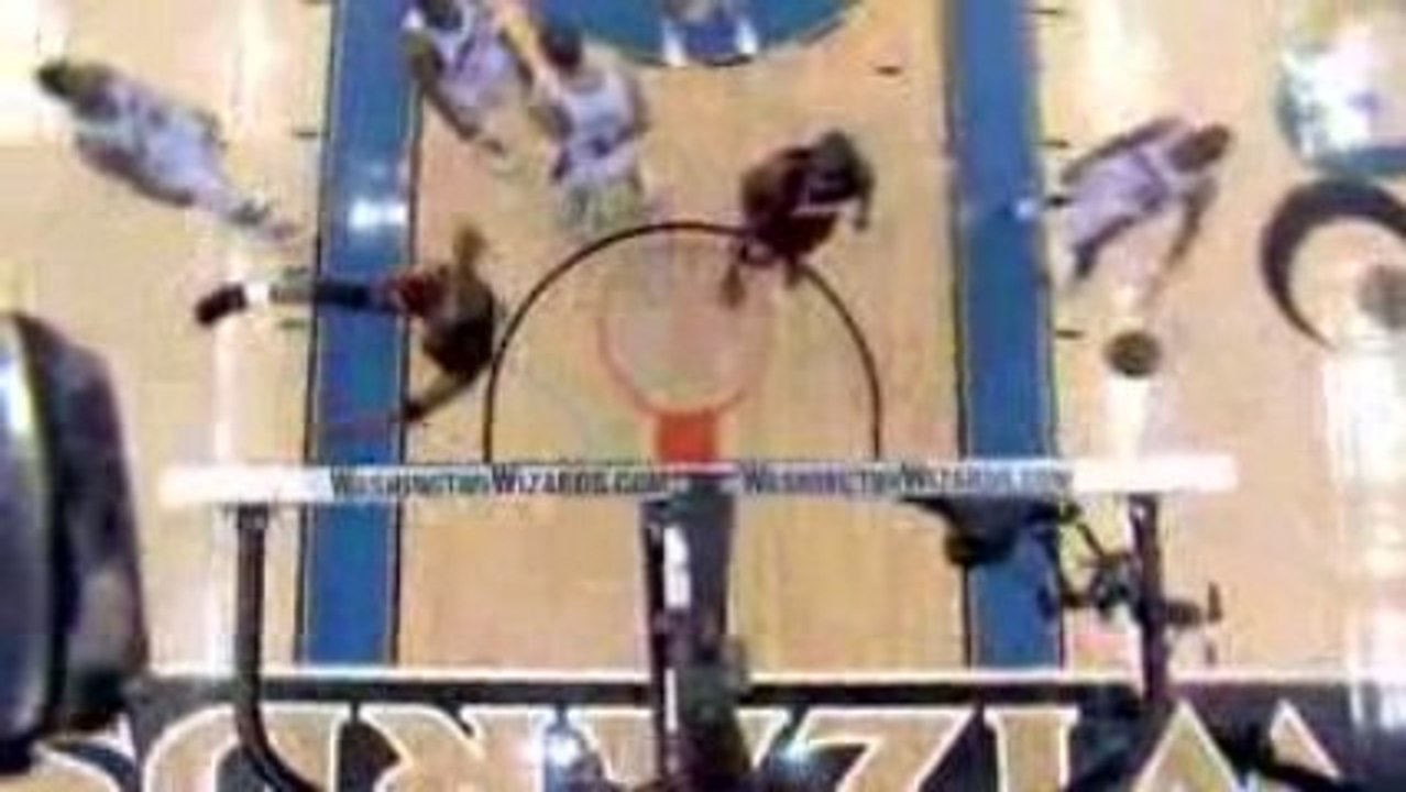 NBA Dwyane Wade gets the authoritative dunk and the foul in