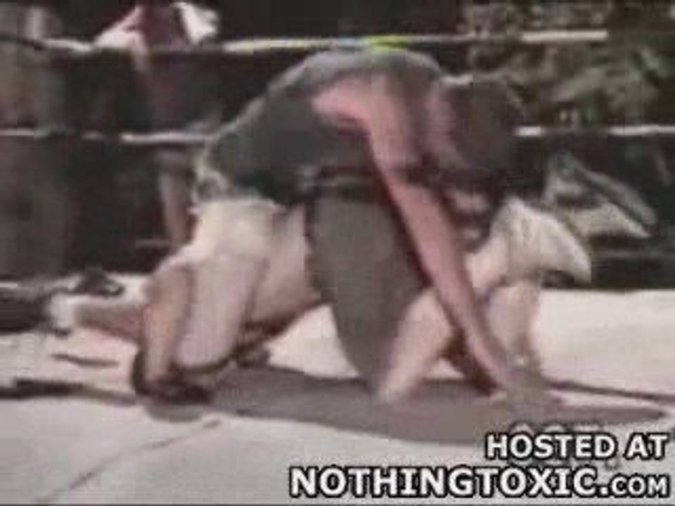 Neck break with wrestling