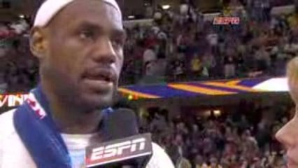 NBA Postgame LeBron James April 05, 2009