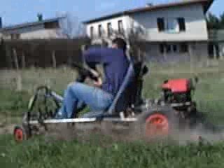 essai du kart sans pot d' échappement