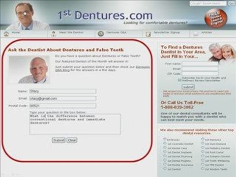 Ask a Dentures Dentist about Denture Implants