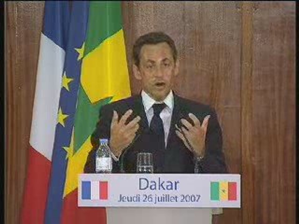 Discours de Dakar de Nicolas Sarkozy, 26 juillet 2007