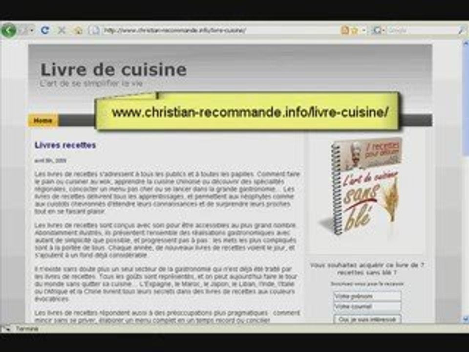 livre de cuisine