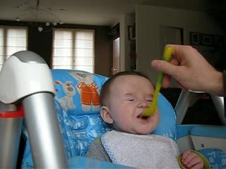 Louis n'aime pas sa compote