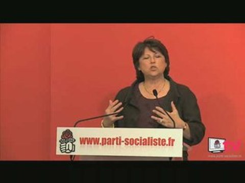 7 avril : Point presse de Martine Aubry