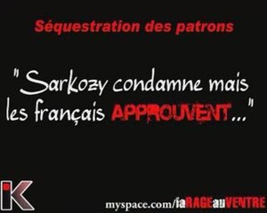 Sequestration des patrons: Sarkozy condamne et les français?