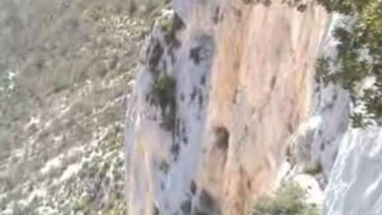 Les escaladeurs aux Gorges du Verdon